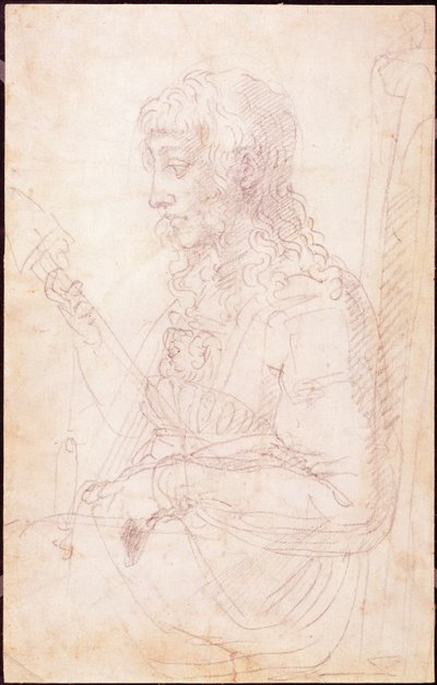 Sketch of a Female Figure by Michelangelo Buonarroti